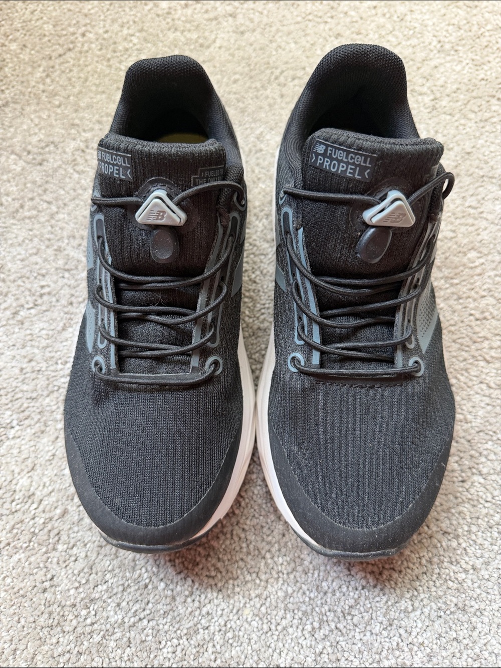 Boys New Balance FuelCell Propel Bunjee Shoes Black and Gray